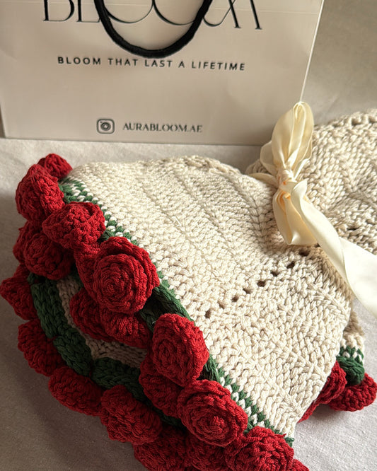 Red roses blanket bouquet