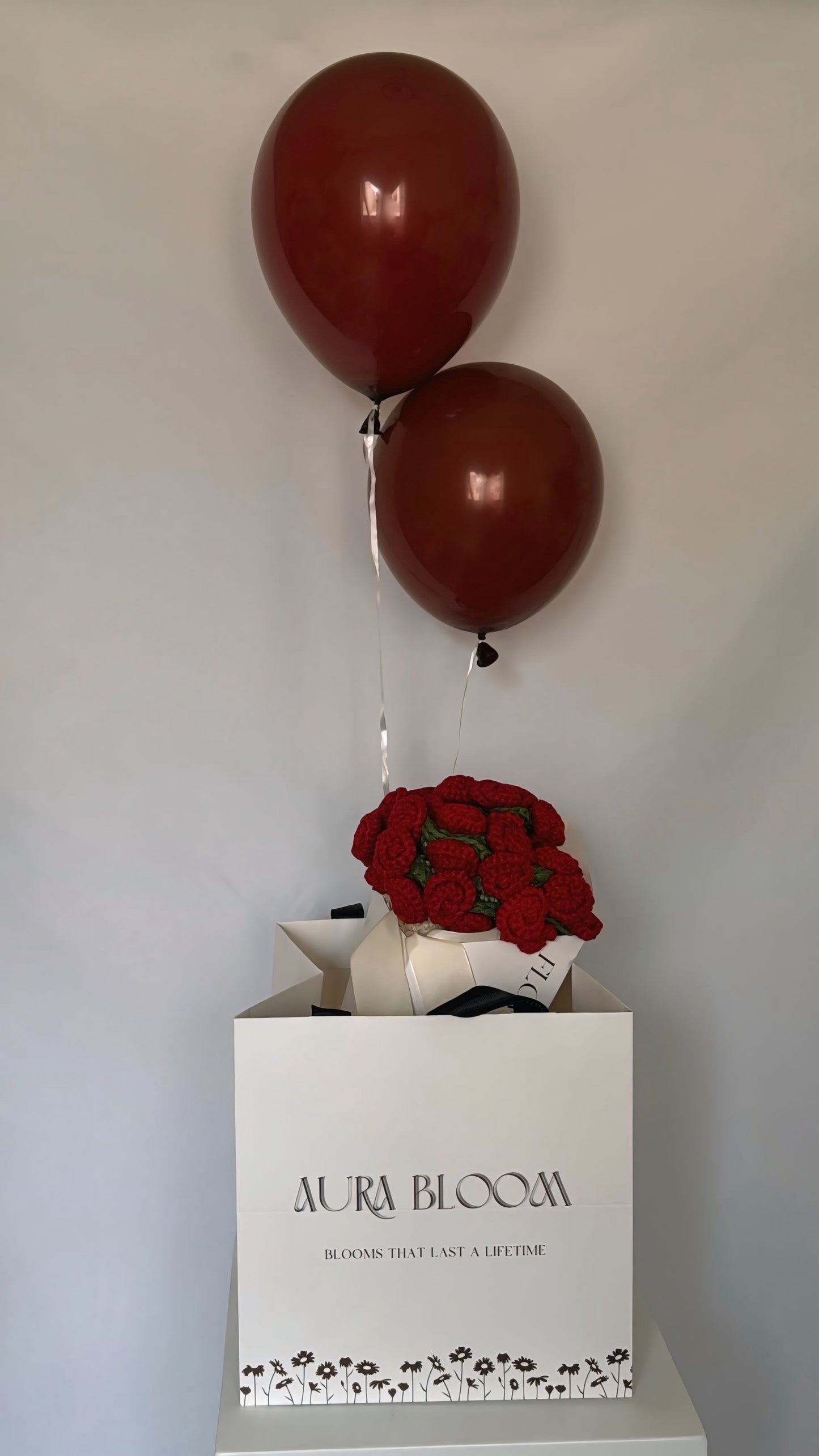 burgundy balloons